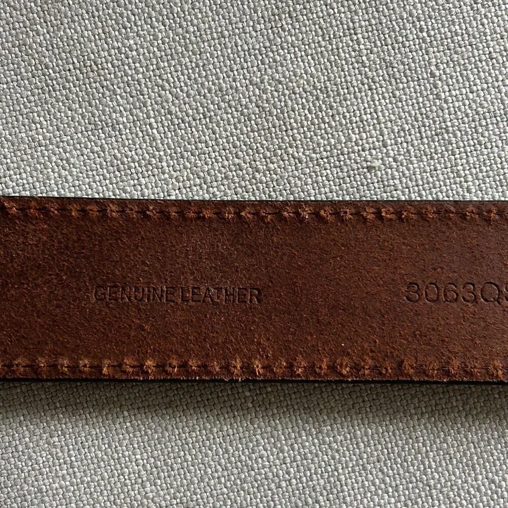 Alesbury Men's Belt Size 44 Genuine Leather Brown Classic Traditional